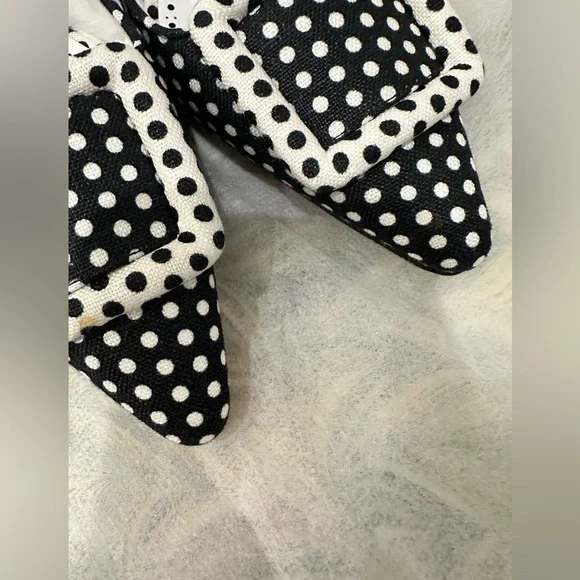 Manolo blahnik Size 5.5 Maysale Black & White Polka Dot Mule - Picture 5 of 8